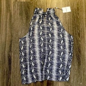 GENERATION LOVE SILK snakeskin halter